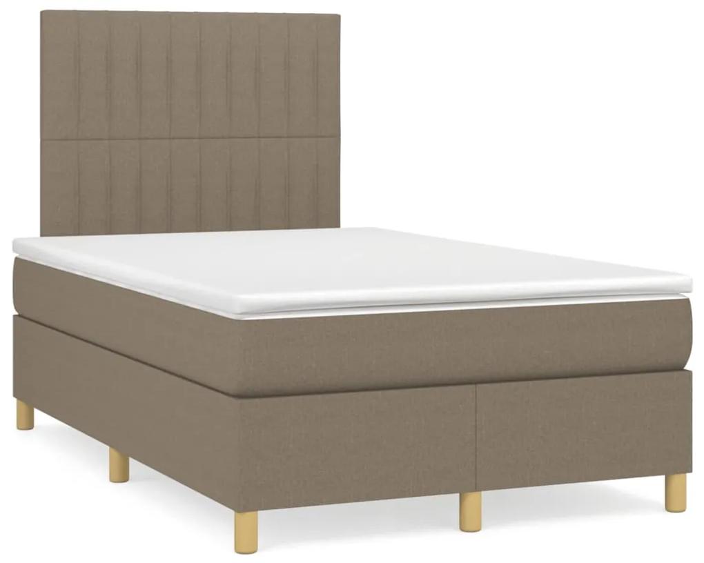 Boxspring posteľ s matracom sivohnedá 120x190 cm látka 3269948