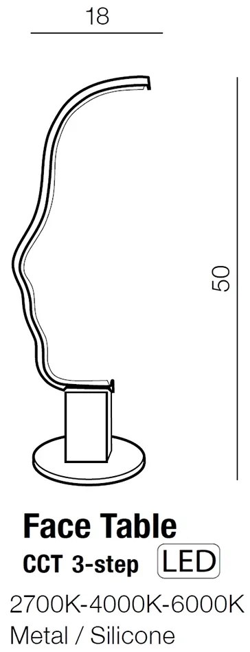 Dizajnová stolová lampa Face