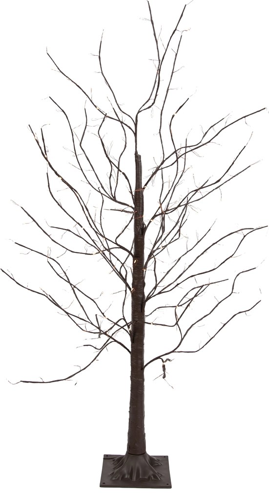 Vianočná stojaca lampa hnedý strom 120 cm vrátane LED s časovačom IP44 - Ki