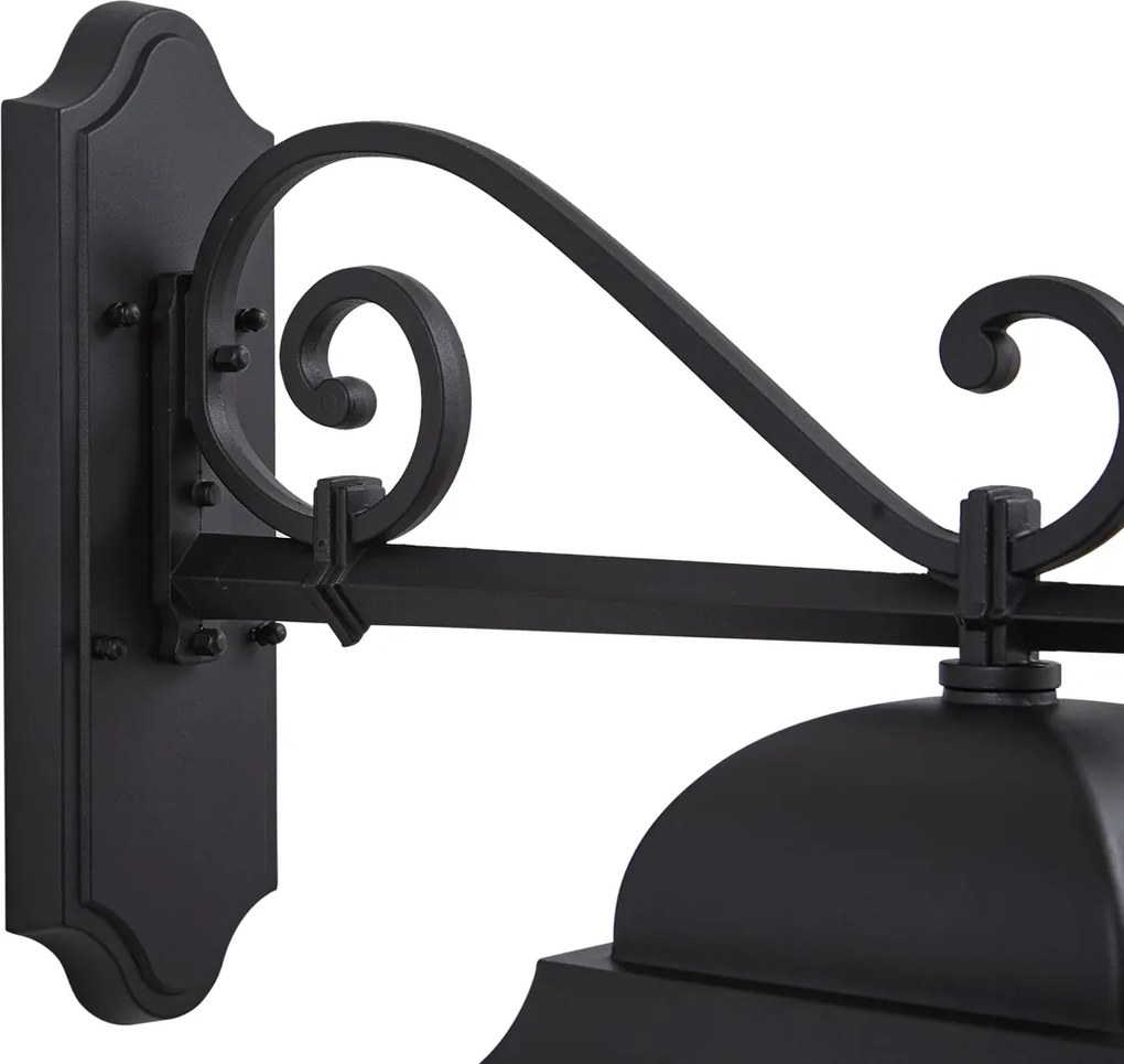 Klasická vonkajšia nástenná lampa čierna IP44 - Big