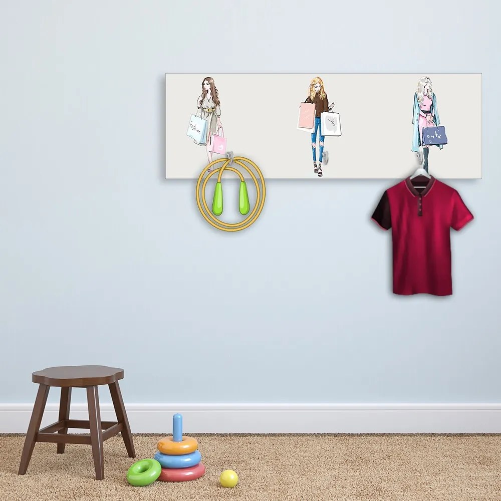 Gario Vešiak na stenu Nakupovanie Rozmery: 118 x 40 cm