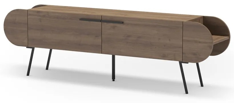 TV stolík v dekore orecha v prírodnej farbe 195x57 cm Saluso – Marckeric