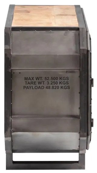 furniture-nabytek.cz - TV stolík Barkley kovový, sivá farba – 160×48×80 cm
