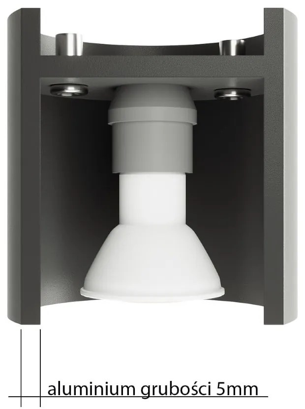 Tmavosivé bodové svietidlo ø 10 cm Roda – Sollux