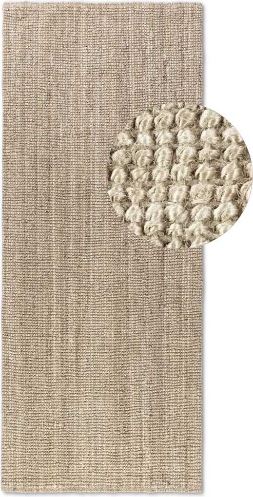 Hanse Home, Behúň Bouclé Jute 105973 Ivory White, 80x200, béžová, chodba / predsieň