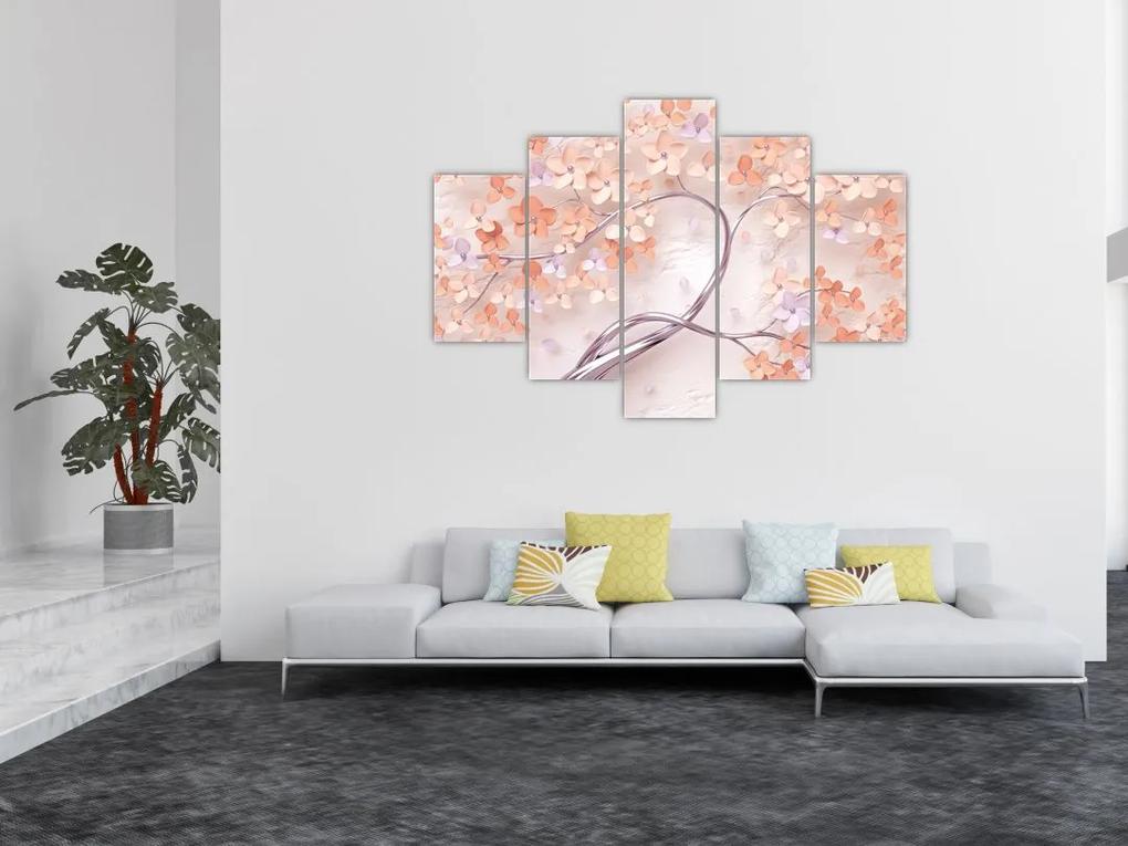 Moderný obraz - kvitnúce strom