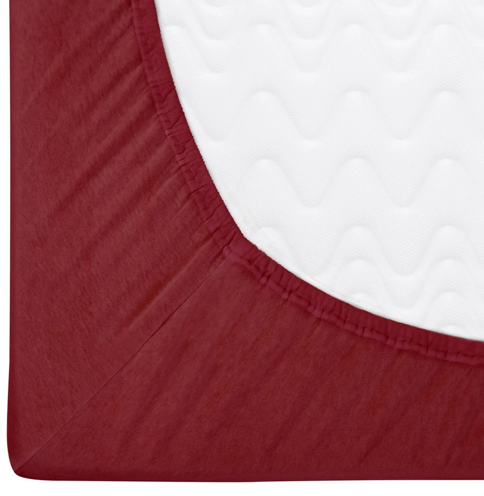 JERSEY PRESTIERADLO 023 90X200 CM BORDOVÁ