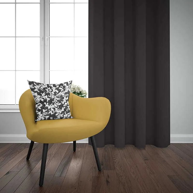 Dekoračný záves s krúžkami ANDRES 145x250 cm - grafitový