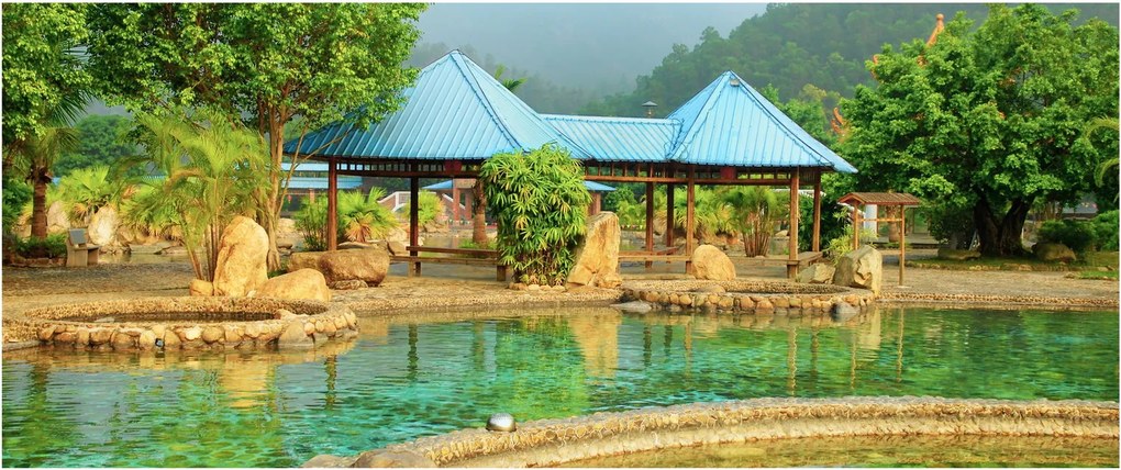 Obraz - Shanghai hotel park (120x50 cm)