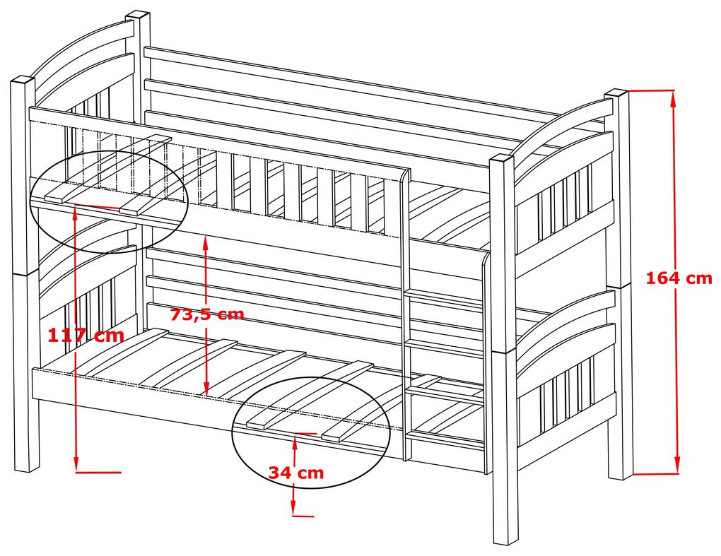 Detská posteľ 90 x 190 cm Irwin (s roštom a úl. priestorom) (biela). Vlastná spoľahlivá doprava až k Vám domov. 1013474