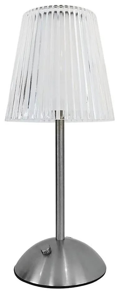 LED Stmiev. dotyková nabíjacia stolná lampa ELBA LED/1,6W/800 mAh matný chróm/číra