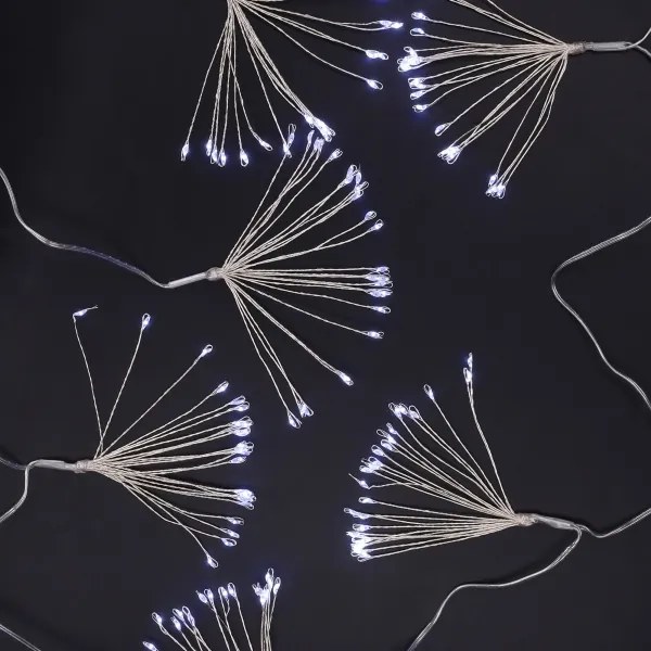 Brilagi - LED vonkajší svetelný reťaz 150 LED, 5 m, IP44, studená biela, efekt ohňostroja