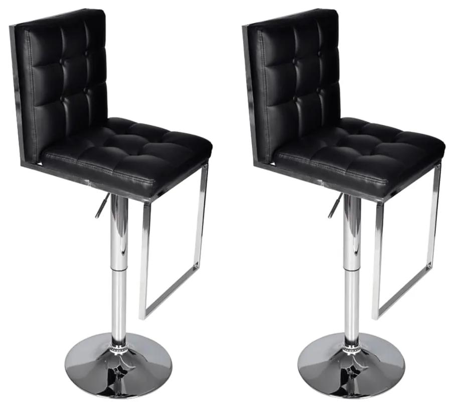 vidaXL Barové stoličky, 2 ks, čierne