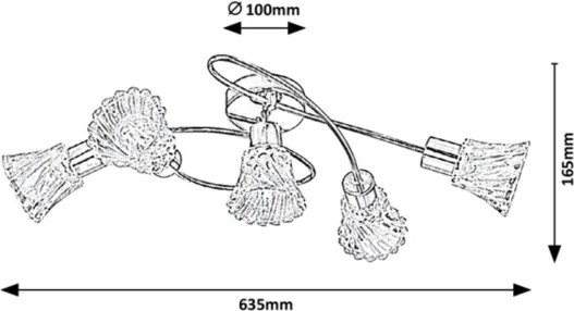 Rabalux - Bodové svietidlo 5xE14/40W/230V