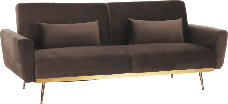 Rozkladacia pohovka, hnedá Velvet látka, FASTA