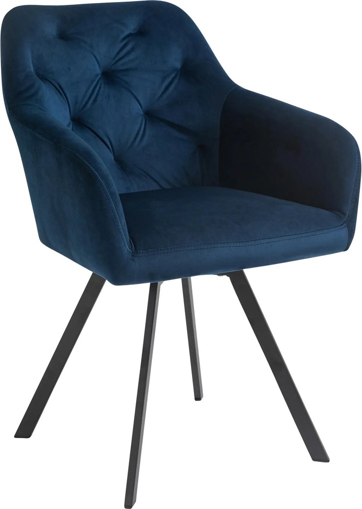 XXXLutz STOLIČKA S PODRÚČKAMI, zamat, modrá MID.YOU - Stoličky - 001769016905