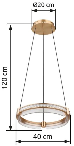 Globo 67196-36H - LED Stmievateľný luster na lanku BLONDIE LED/36W/230V + DO
