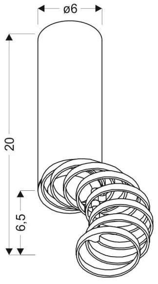 Bodové svietidlo TUBA 1xGU10/15W/230V čierna/meď