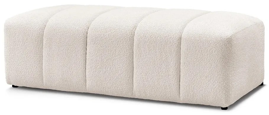 Biela podnožka z textílie buklé Annecy – Bobochic Paris