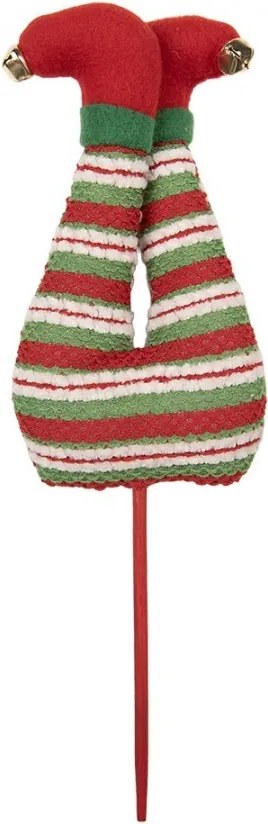 Kúzelný vianočný zápich nohy škriatok Elf - 10*4*30 cm