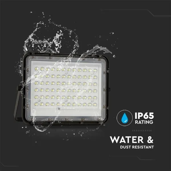 LED Vonkajší solárny reflektor LED/15W/3,2V IP65 4000K čierna + DO