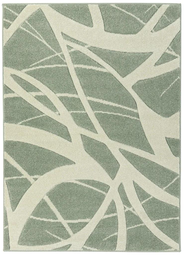 Koberce Breno Kusový koberec PORTLAND 57/RT4G, zelená, viacfarebná,67 x 120 cm