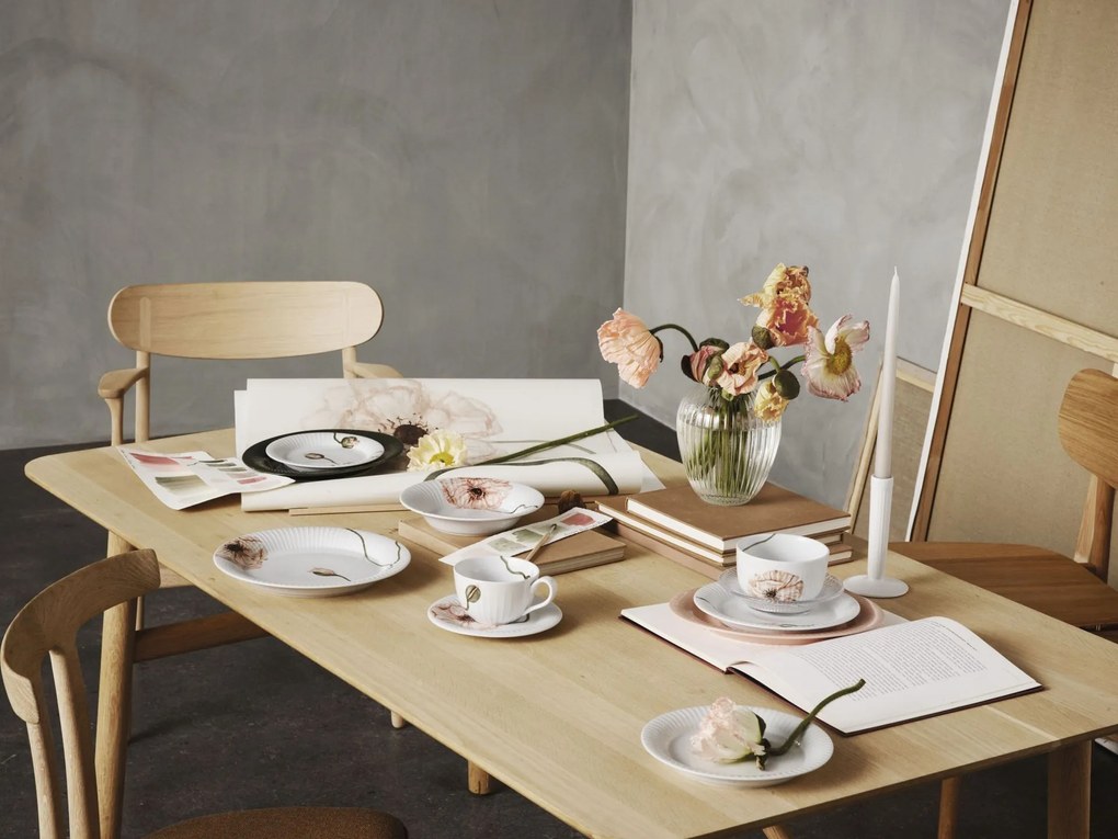 KÄHLER Porcelánová šálka s podšálkou Hammershøi Poppy 380 ml