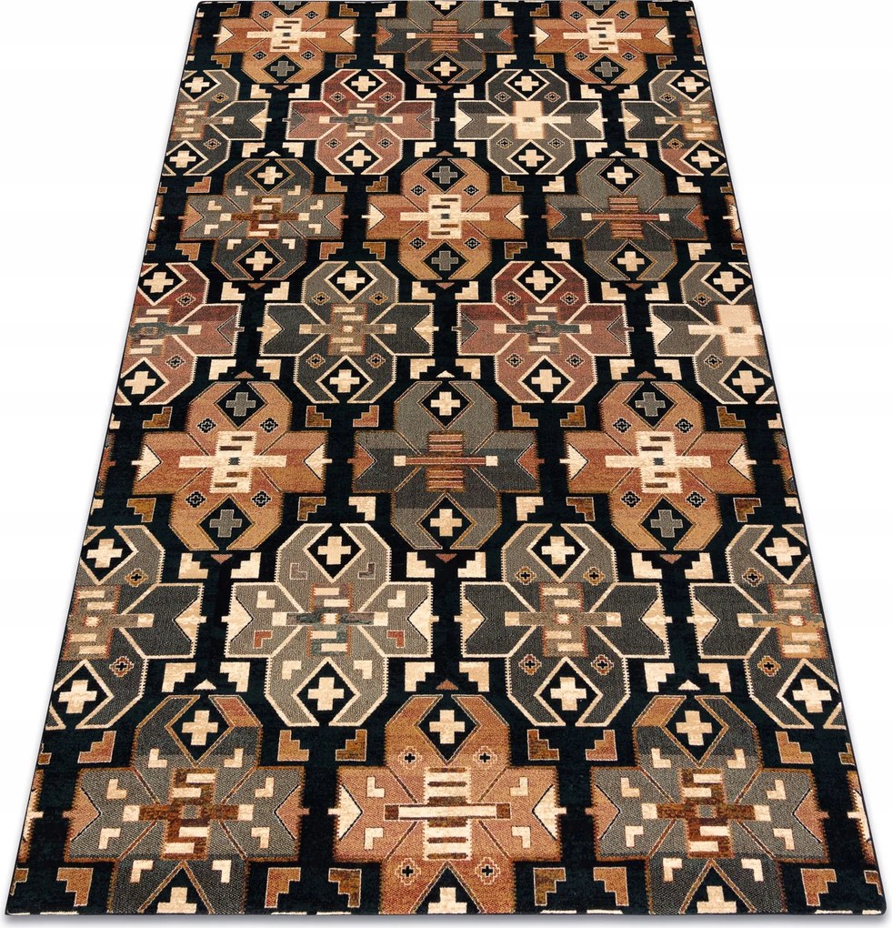 Koberec Do Obývačky vlna Superior Dias etnická navy 235x350 cm