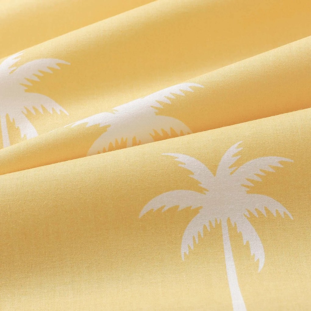 Goldea bavlnená obliečka na vankúš - palmy na žltej 45 x 45 cm