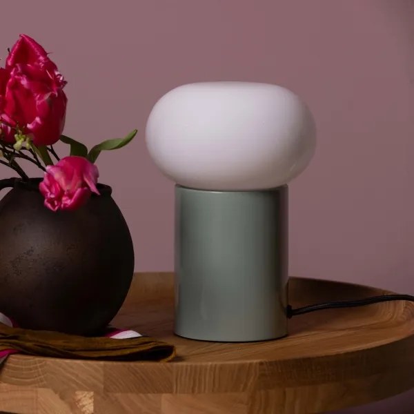 Brilliant - Stolná lampa KNUT 1xE27/25W/230V zelená/biela