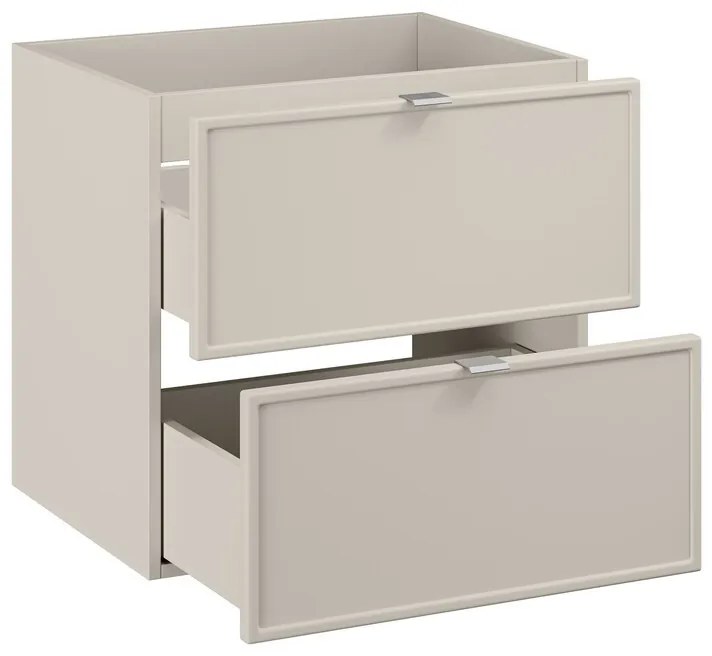 Závěsná skříňka Bella Cashmere Trust s deskou a umyvadlem 140 cm kašmírová/dub artisan