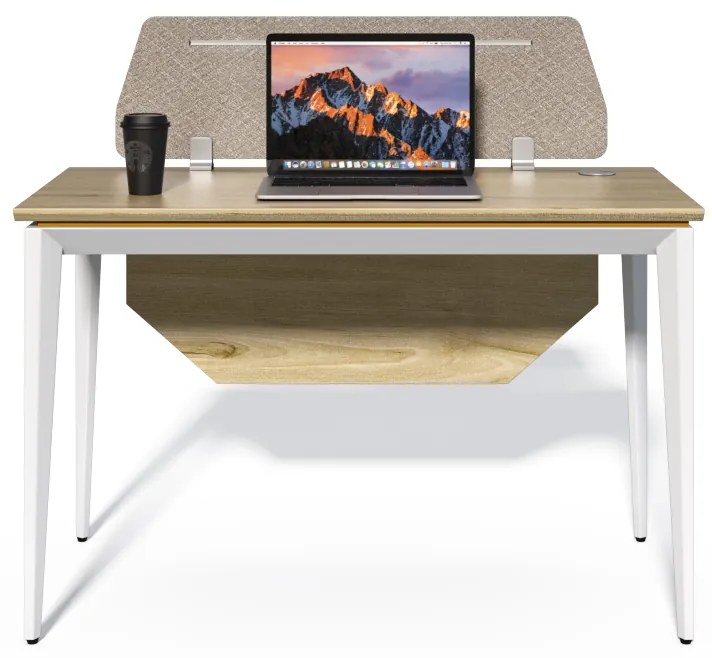 Kancelársky stôl s kontajnerom Houseland Profit Home 02 dub/biela