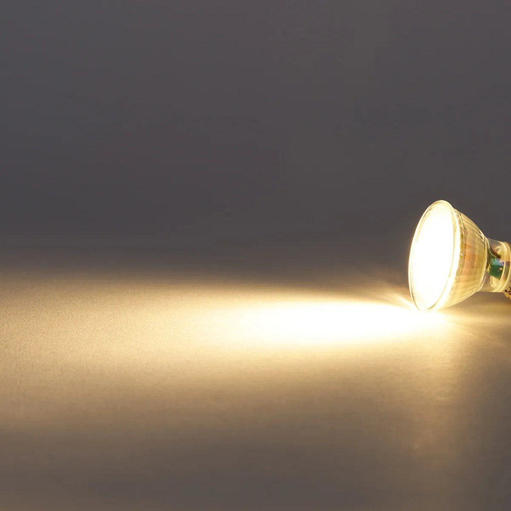 Sada 5 stmievateľných LED žiaroviek GU10 s 3-stupňovým stmievaním v Kelvinoch 3W 180lm 2000K-2700K