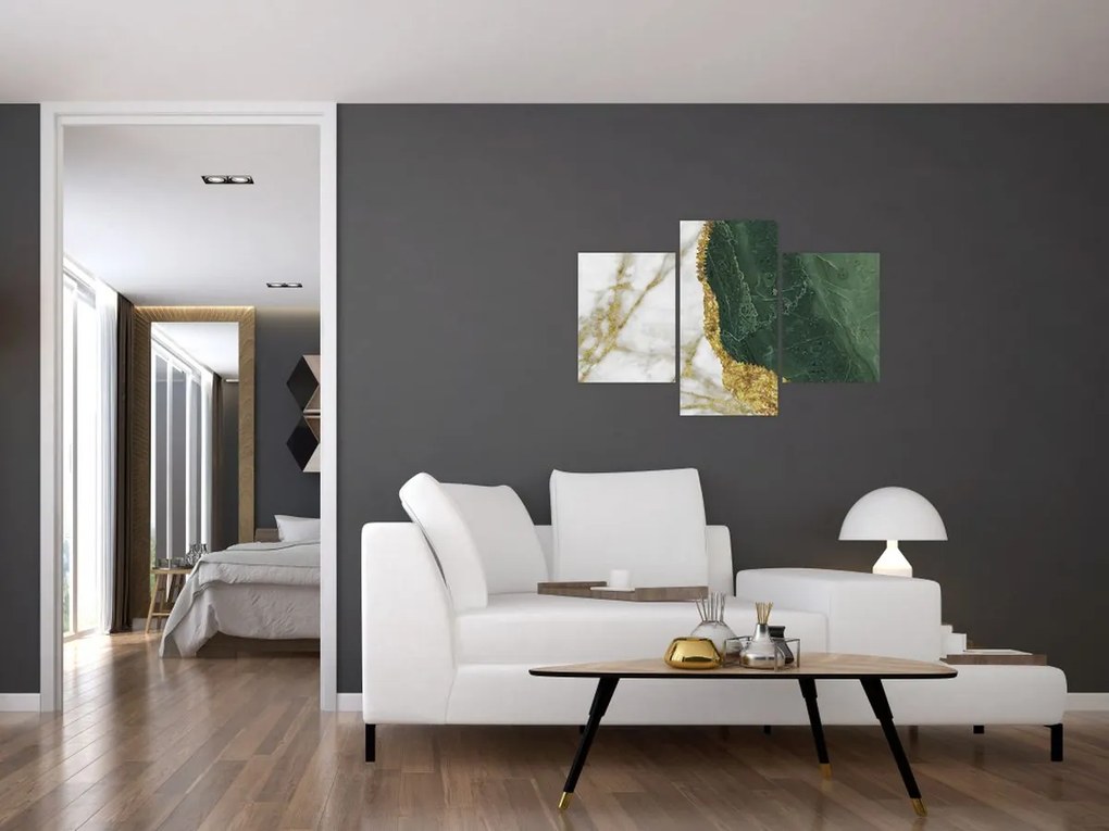 Obraz - Zelený mramor N⁰3 (90x60 cm)