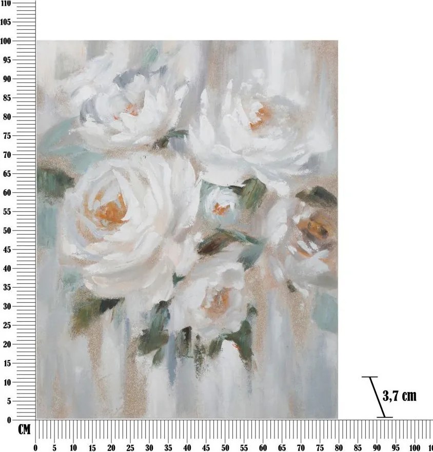 Ručne maľovaný obraz 80x100 cm Flower – Mauro Ferretti