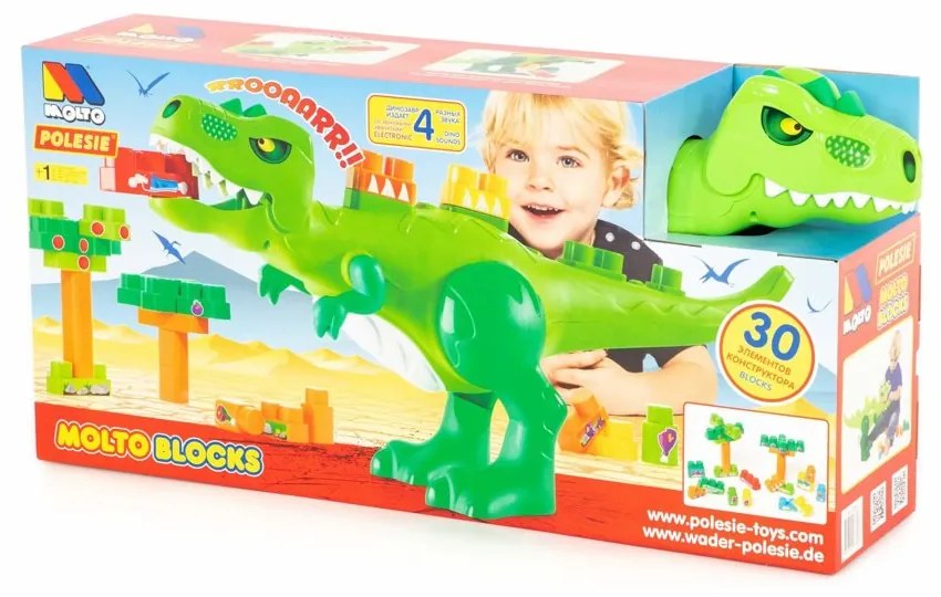 Lean Toys Súprava Dinosaura so stavebnicou – 30ks