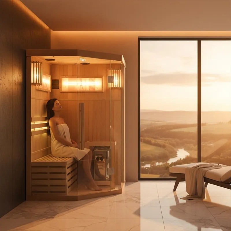BPS-koupelny Fínska sauna Relax HYD-3939 120x120, 1-2 osoby