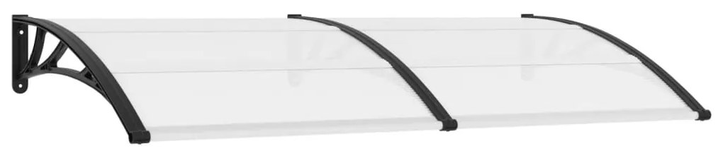 vidaXL Vchodová strieška, čierna 200x100 cm, PC