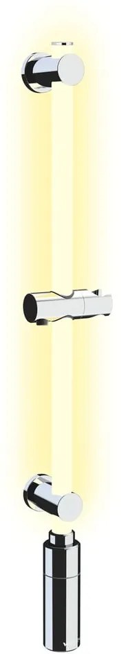 Nástenná sprchová tyč v striebornej farbe 74 cm LED – Wenko