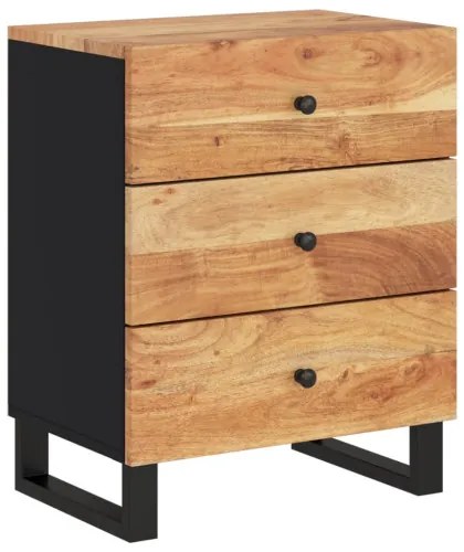 vidaXL Nočná skrinka 50x33x62 cm masívna akácia a spracované drevo-
