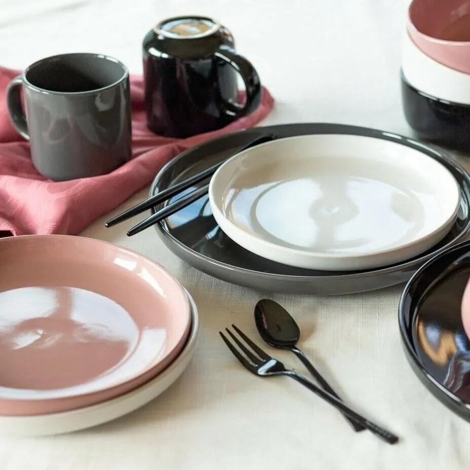 Mäser 16-dielna jedálenská súprava ALENIA, sivá