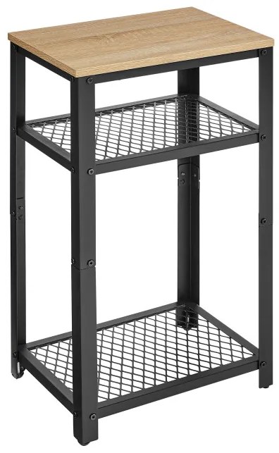 Príručný stolík OSKAR LET075B11 hnedý / čierny