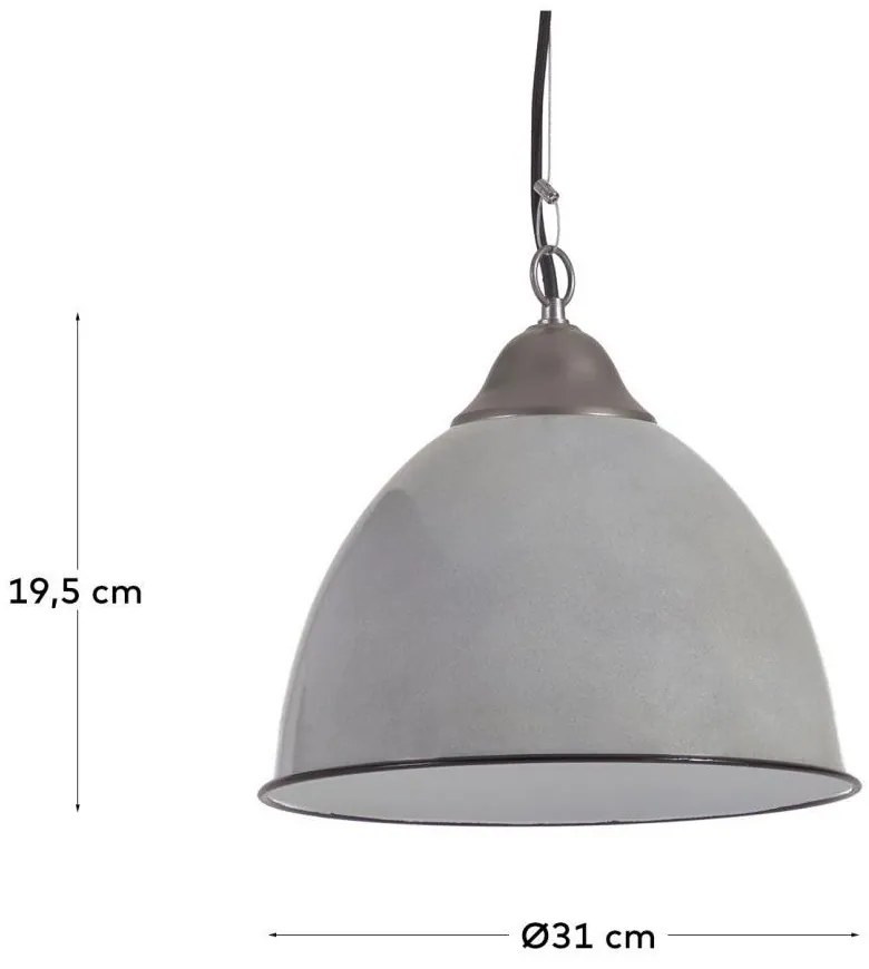 Sivé závesné svietidlo ø 31 cm Neus – Kave Home
