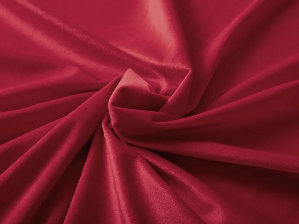 Biante Zamatový oválny obrus Velvet Prémium SVP-007 Malinovo červený 120x140 cm