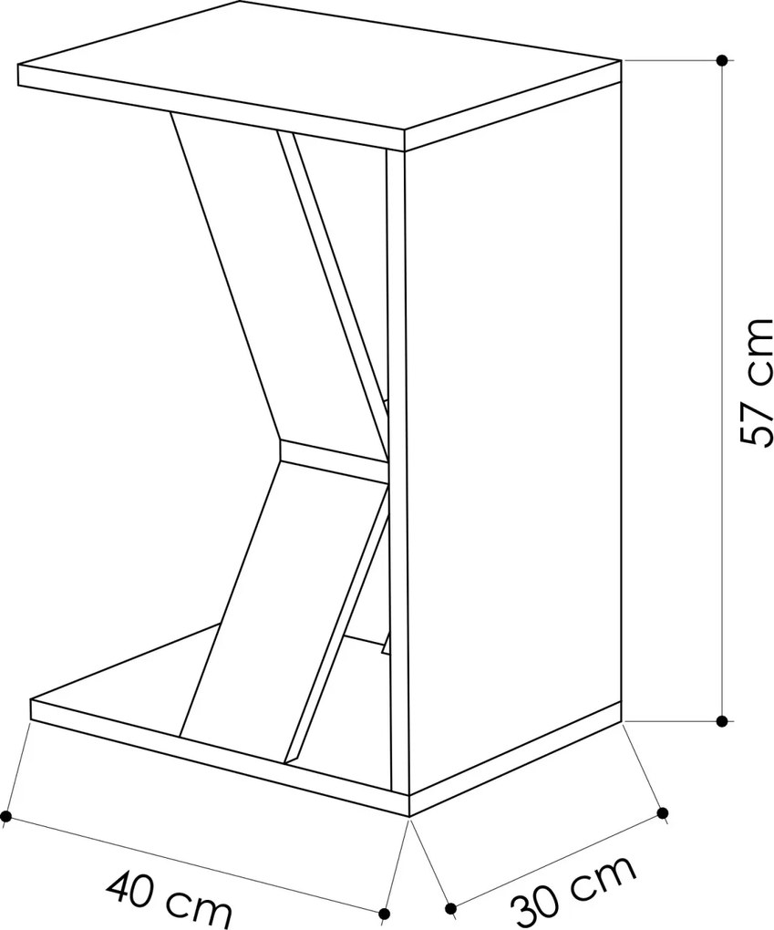 Odkladací stolík Houseland Naze dub prírodný
