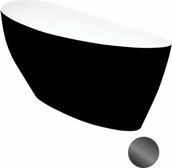 Besco Voľne stojaca vaňa z liateho mramoru Keya BW Matt 165x70 BESCO-Typ výpuste: Click-Clack s vrchným čistením, grafit, BESCO-Rozmery: 163,5x70,5, …