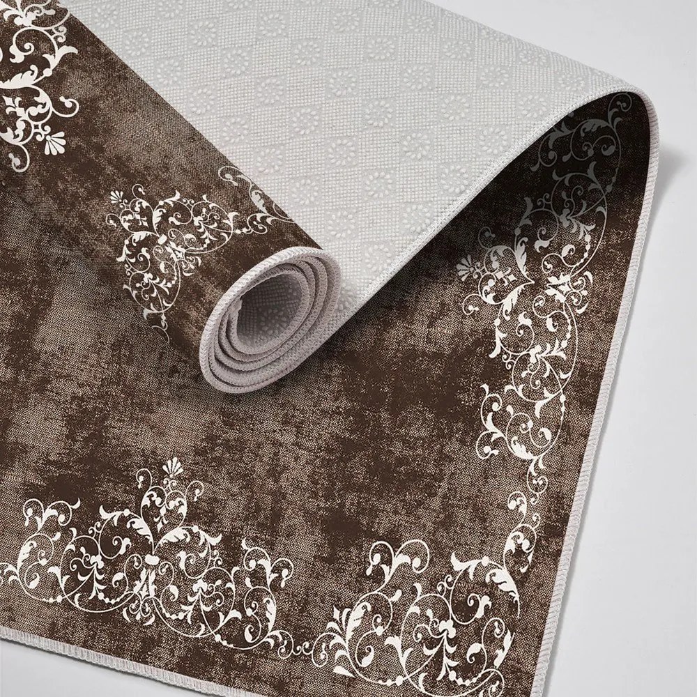 Hnedé kúpeľňové predložky v súprave 2 ks 60x100 cm – Foutastic