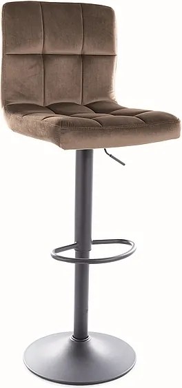 SI C105 Sametová barová stolička