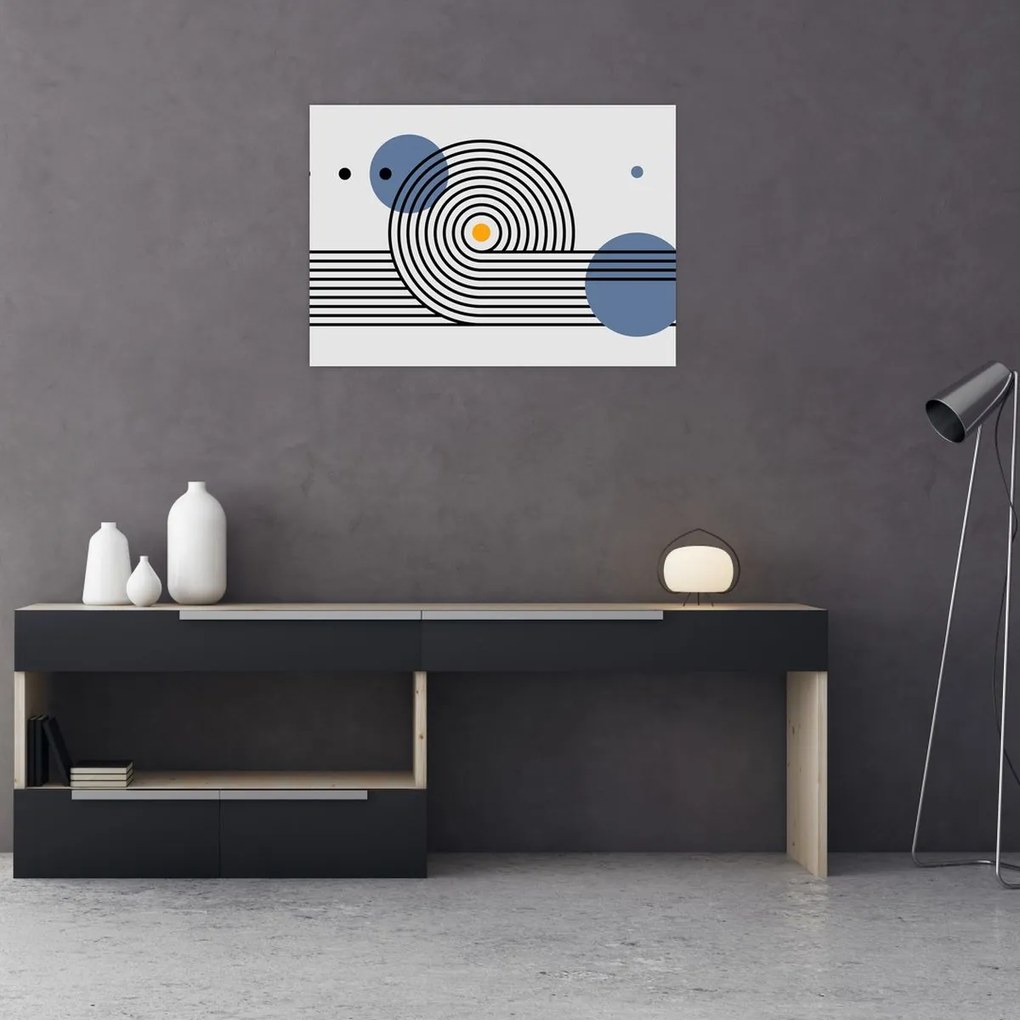 Sklenený obraz - Minimalistická abstrakcia N⁰1 (70x50 cm)