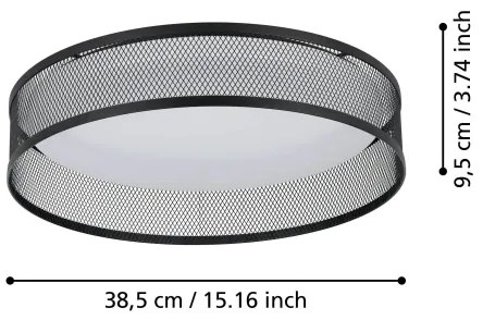 Eglo 900795 - LED Stropné svietidlo LUPPINERIA LED/20W/230V čierna